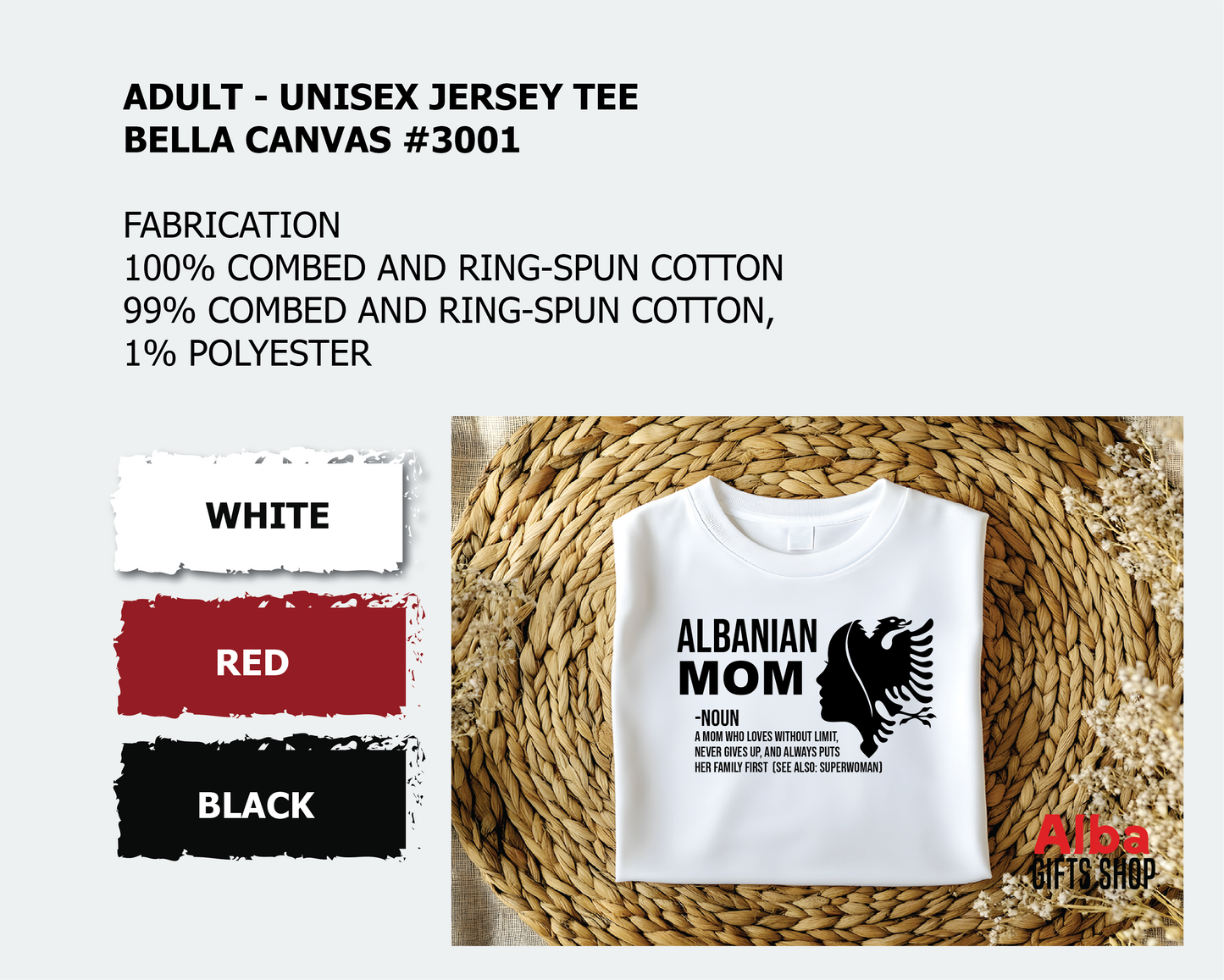 Albanian Mom T-Shirt  – Gift for Albanian Moms