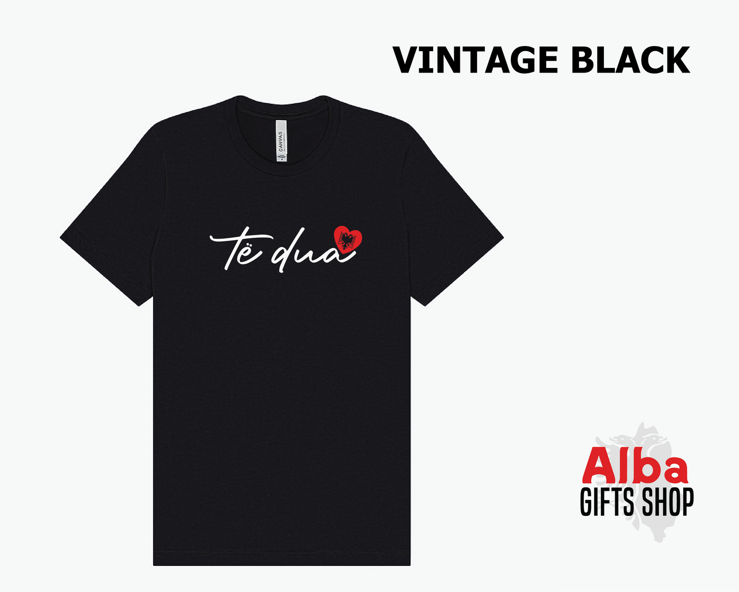 Te Dua Shirt – Albanian Love Quote Tee – Gift for Her or Him