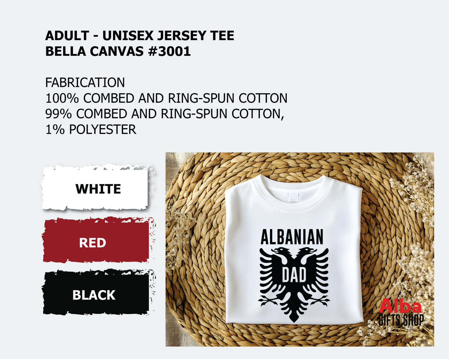 Albanian Dad T-Shirt  – Gift for Albanian Dads