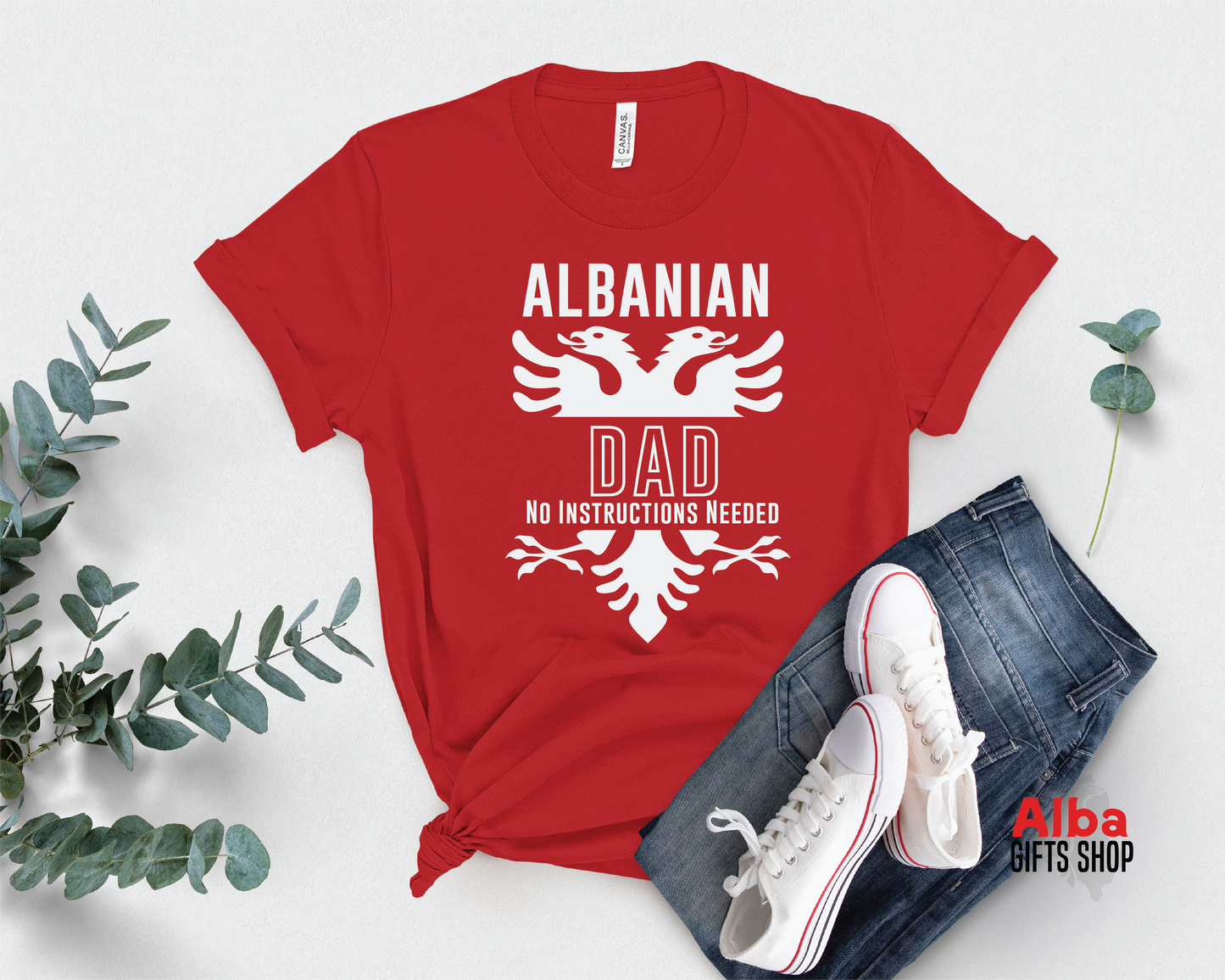 Albanian Dad Shirt – No Instructions Needed | Gift for Albanian Dads
