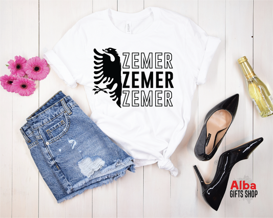 Zemër Shirt – Albanian Love T-Shirt | Cute Albanian Gift | Zemra Shirt